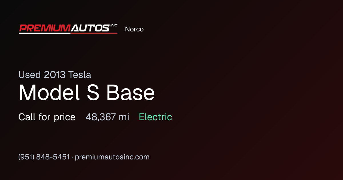 2013 Tesla Model S Base