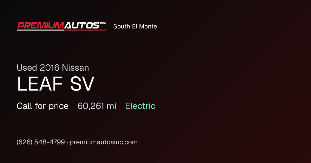 2016 Nissan LEAF SV