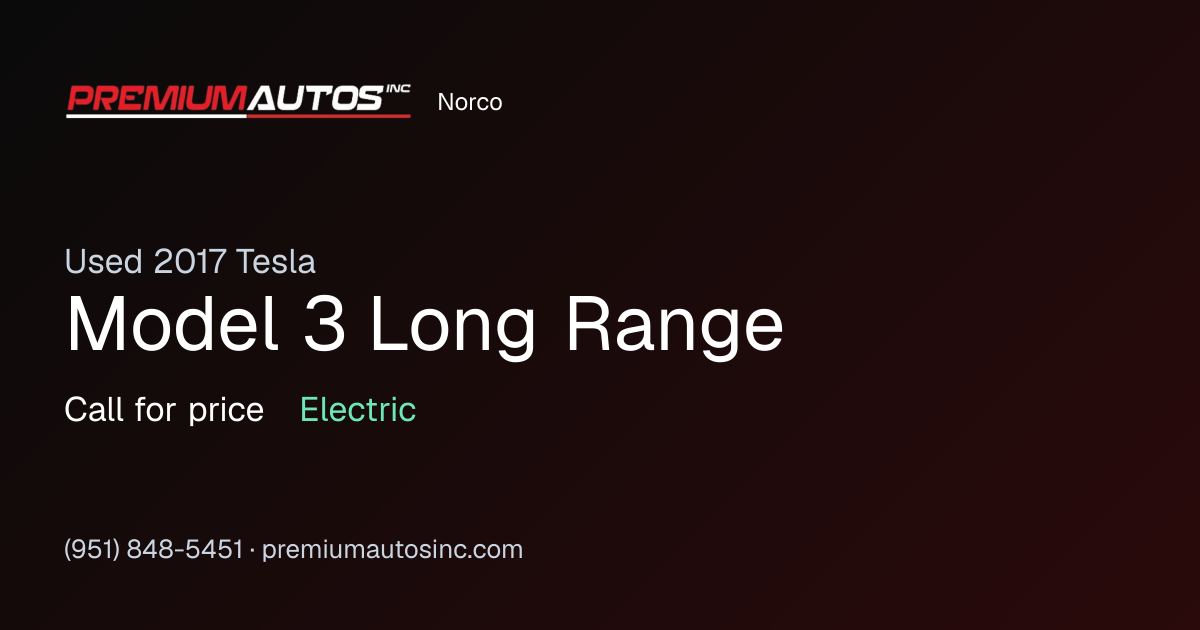 2017 Tesla Model 3 Long Range