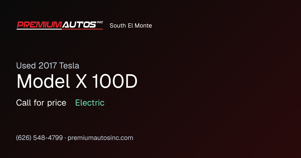 2017 Tesla Model X 100D