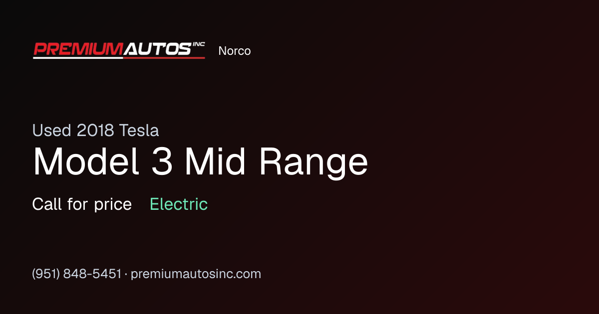 2018 Tesla Model 3 Mid Range