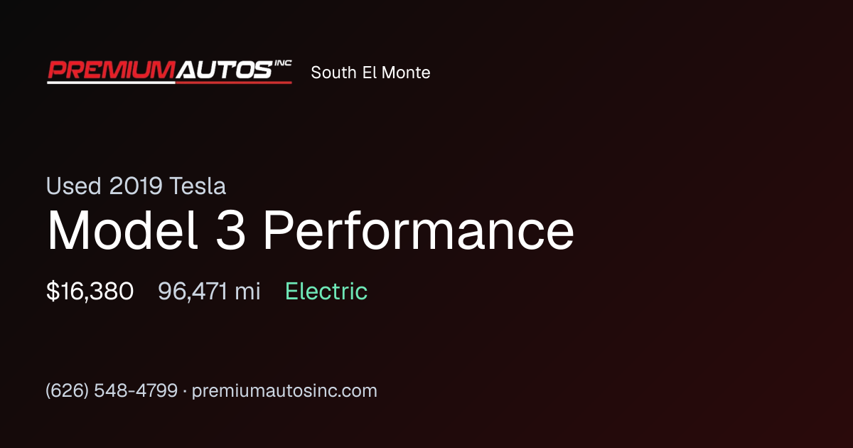 2019 Tesla Model 3 Performance