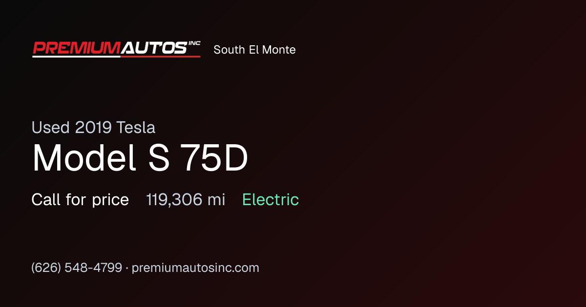 2019 Tesla Model S 75D