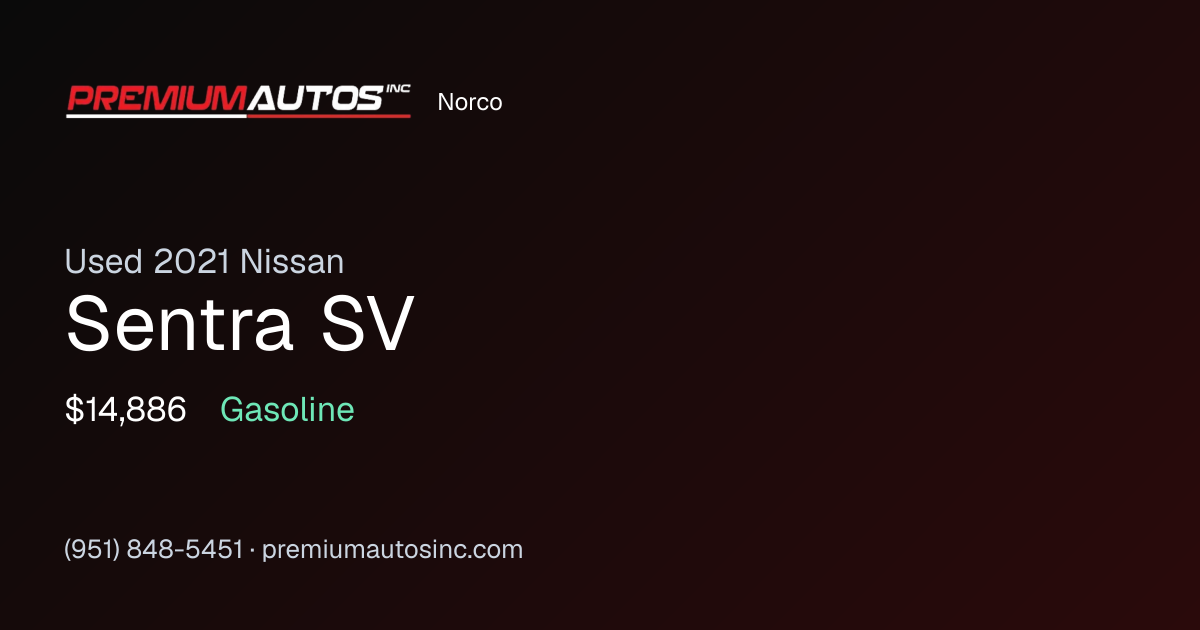 2021 Nissan Sentra SV