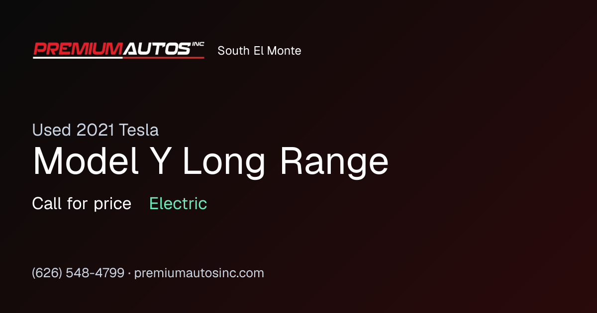2021 Tesla Model Y Long Range