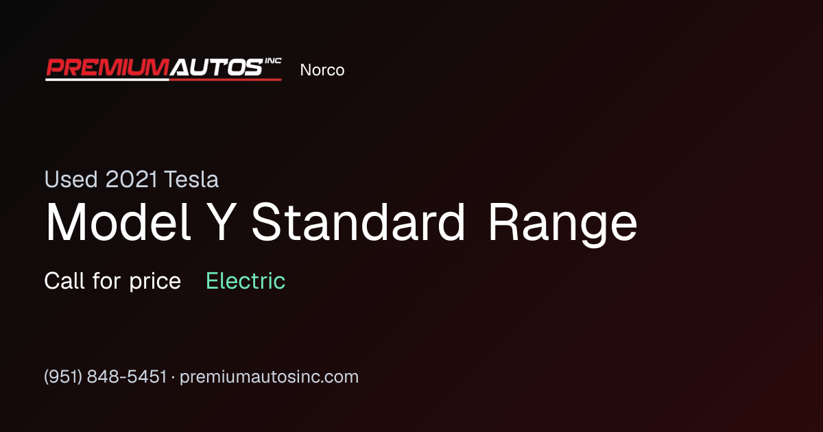 2021 Tesla Model Y Standard Range