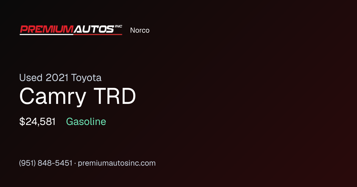 2021 Toyota Camry TRD