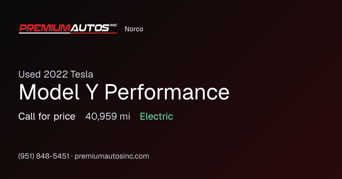 2022 Tesla Model Y Performance