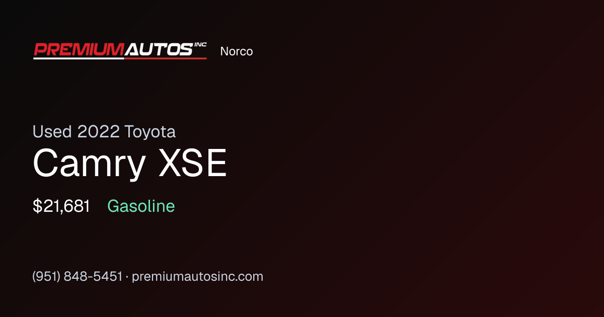2022 Toyota Camry XSE