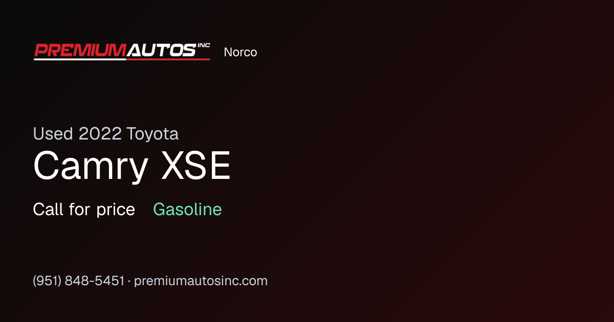 2022 Toyota Camry XSE