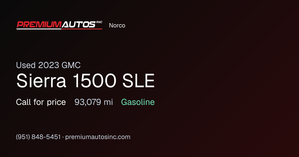 2023 Gmc Sierra 1500 SLE