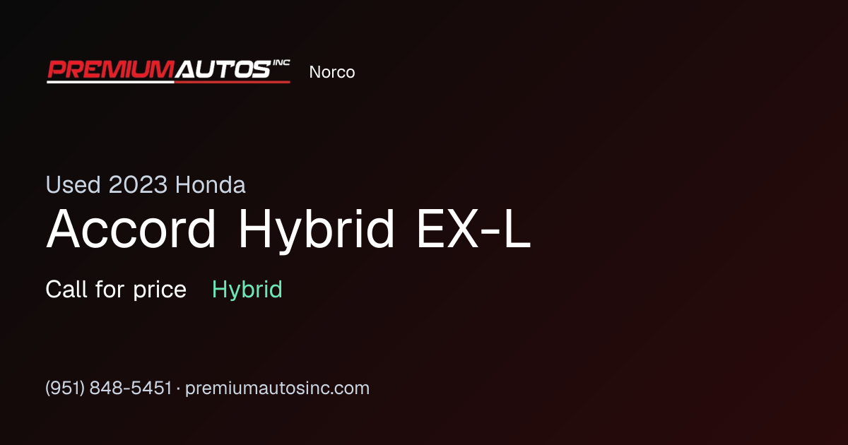 2023 Honda Accord Hybrid EX-L