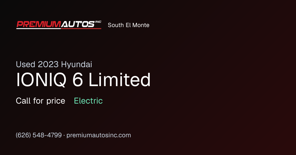 2023 Hyundai IONIQ 6 Limited