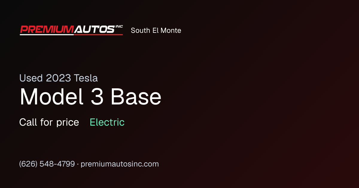 2023 Tesla Model 3 Base