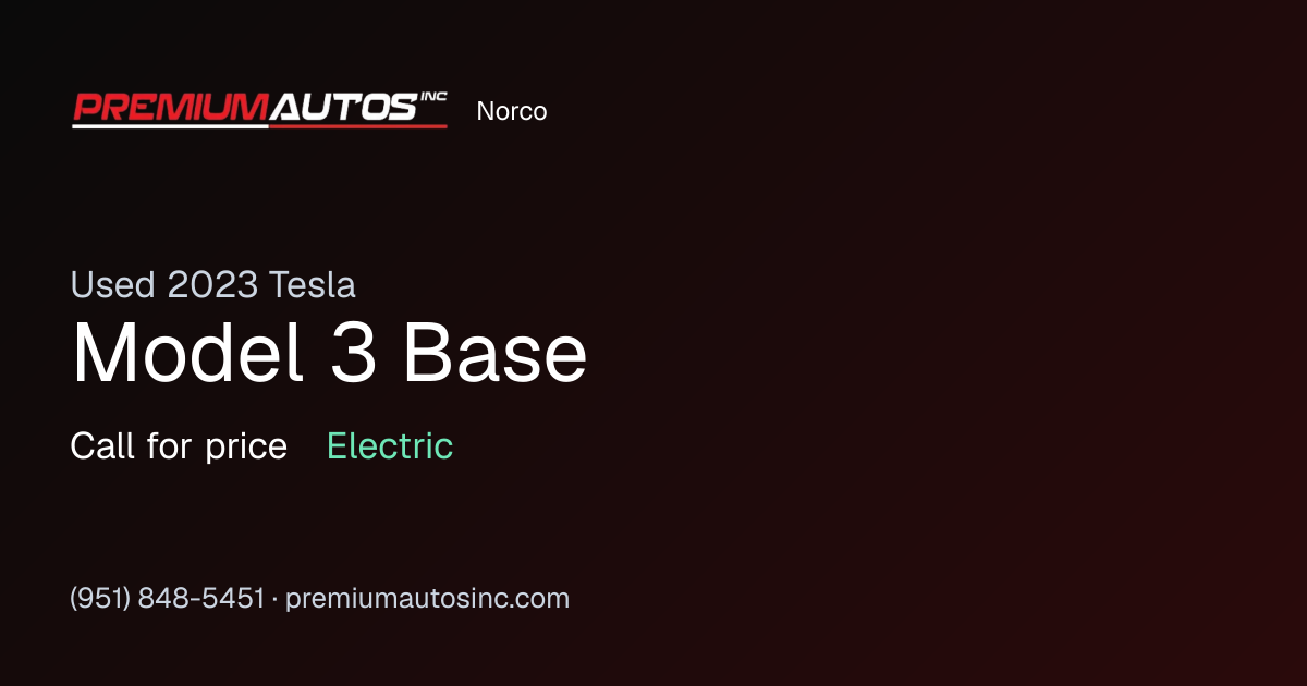 2023 Tesla Model 3 Base