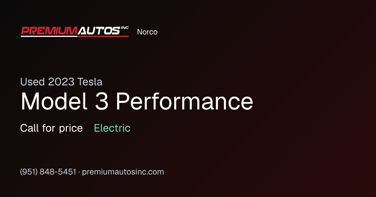 2023 Tesla Model 3 Performance