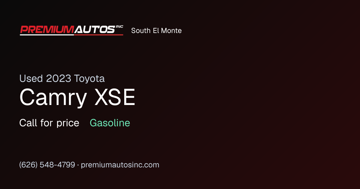2023 Toyota Camry XSE