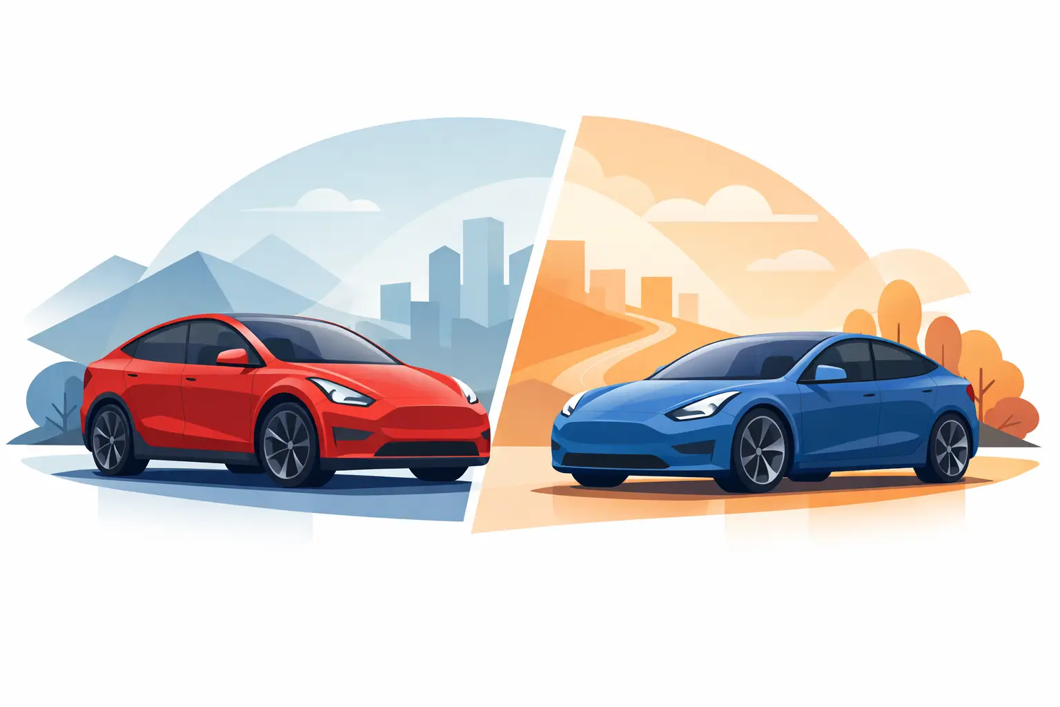 Tesla Model Y versus Model 3