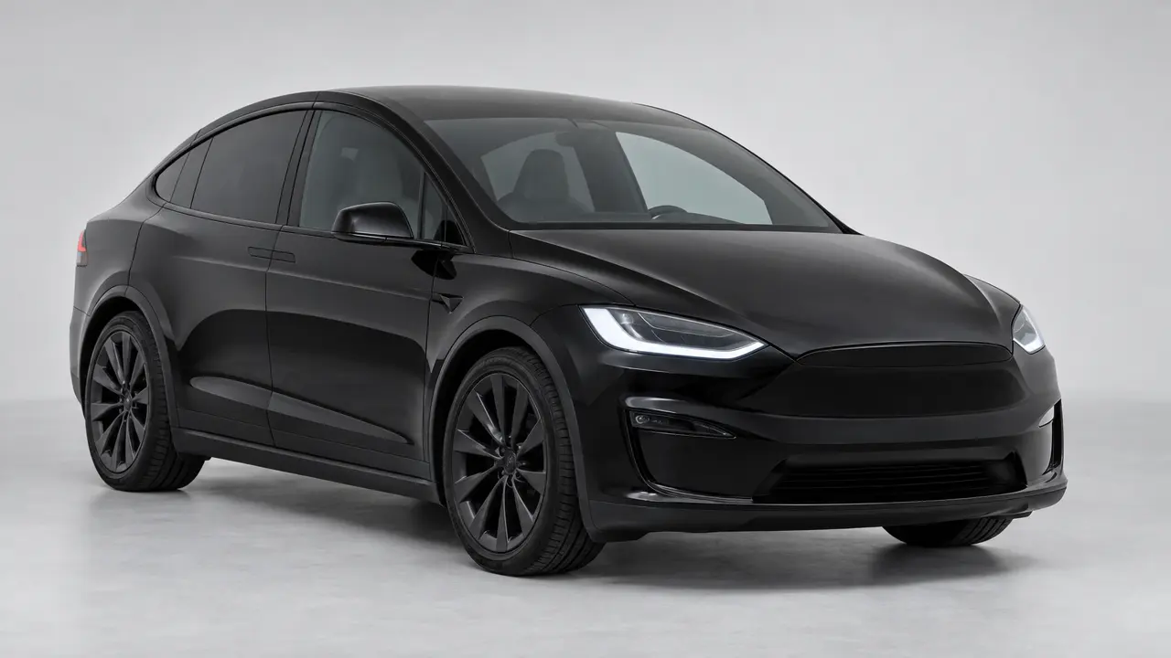 Illustration of a 2022 Tesla Model X, not this car. Real photos coming soon.