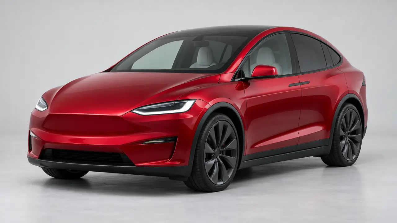 Illustration of a 2026 Tesla Model X, not this car. Real photos coming soon.