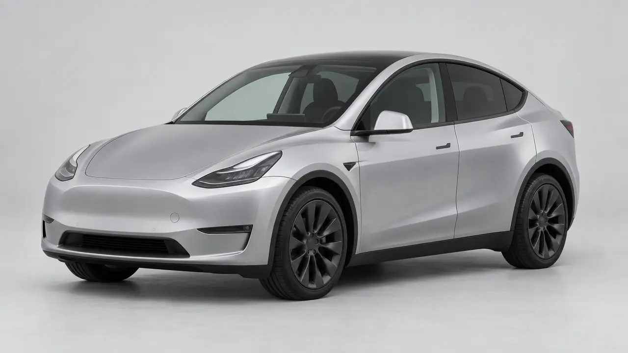 Illustration of a 2025 Tesla Model Y, not this car. Real photos coming soon.